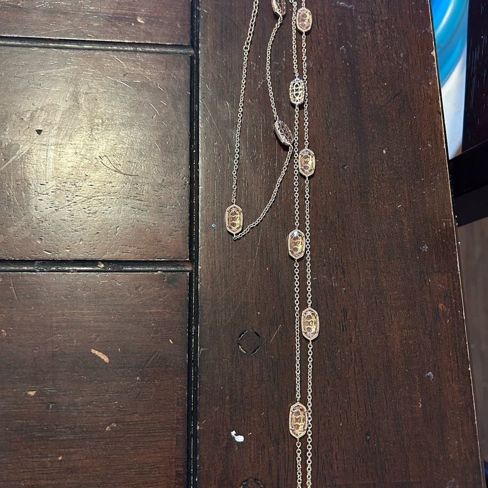 Kendra Scott Gold and Crystal Necklace